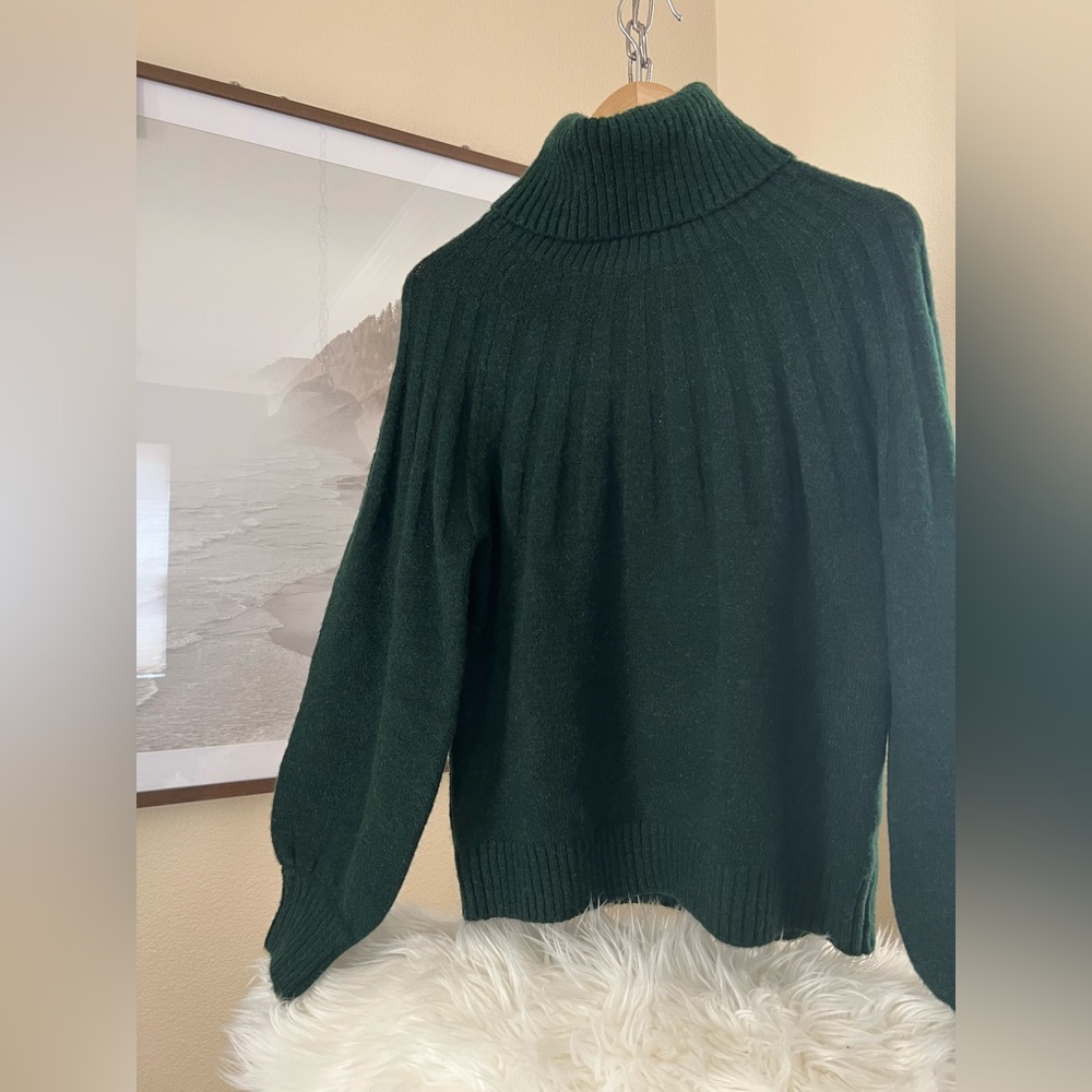 Dream it Up Dark Green Knit Turtleneck Sweater